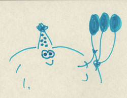 birthday fuzzy by Kari Sanders (Kari Rawluk)